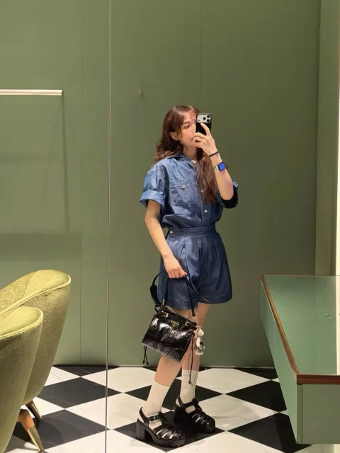 프라다 샴브레이 점프수트 GFZ024_19B6_F0V3N_S_OOO
