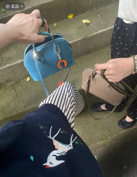 Hermes 에르메스 볼리드 1923 미니 백 에버컬러 & 골드 하드웨어 뉴 블루 진 H075180CCD2