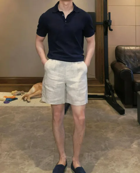 로로 피아나 안드레 쇼츠 반바지 FAM2486
