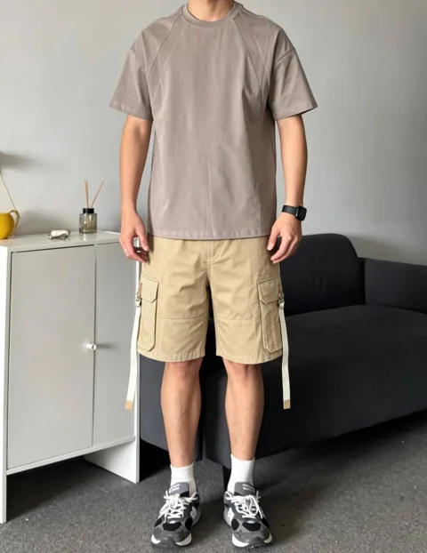 디올 블랙 실크 블렌드 개버딘 카고 쇼츠 반바지 693C147A3131 (2 COLOR)