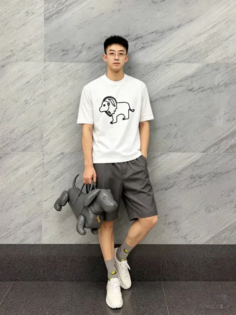 톰브라운 라이언 아웃라인 그래픽 코튼 반팔 티셔츠 (4 COLOR)